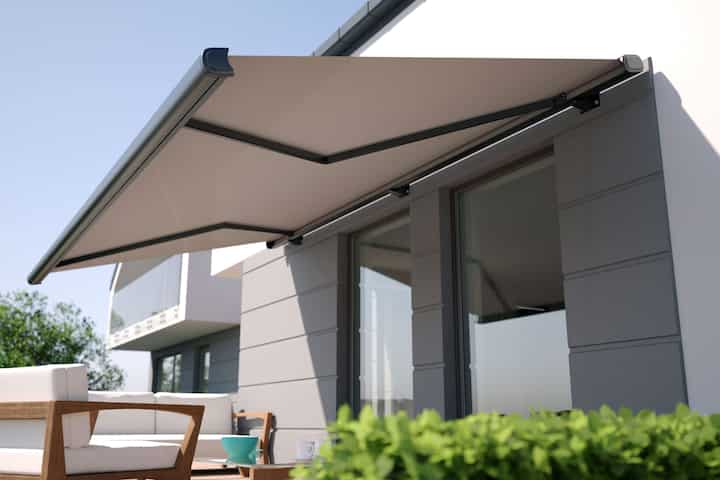 Beautiful residential awning enhances Saint Petersburg, FL residence.